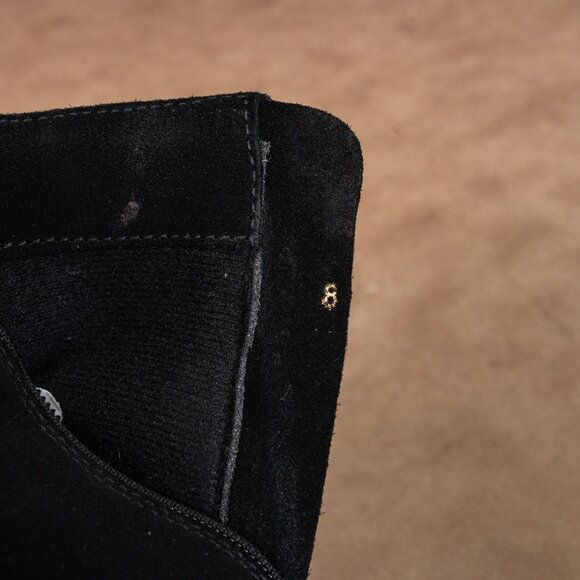 La Canadienne Women Klara Black Suede Waterproof Zip Platform Ankle Boots sz 8 - Picture 7 of 8